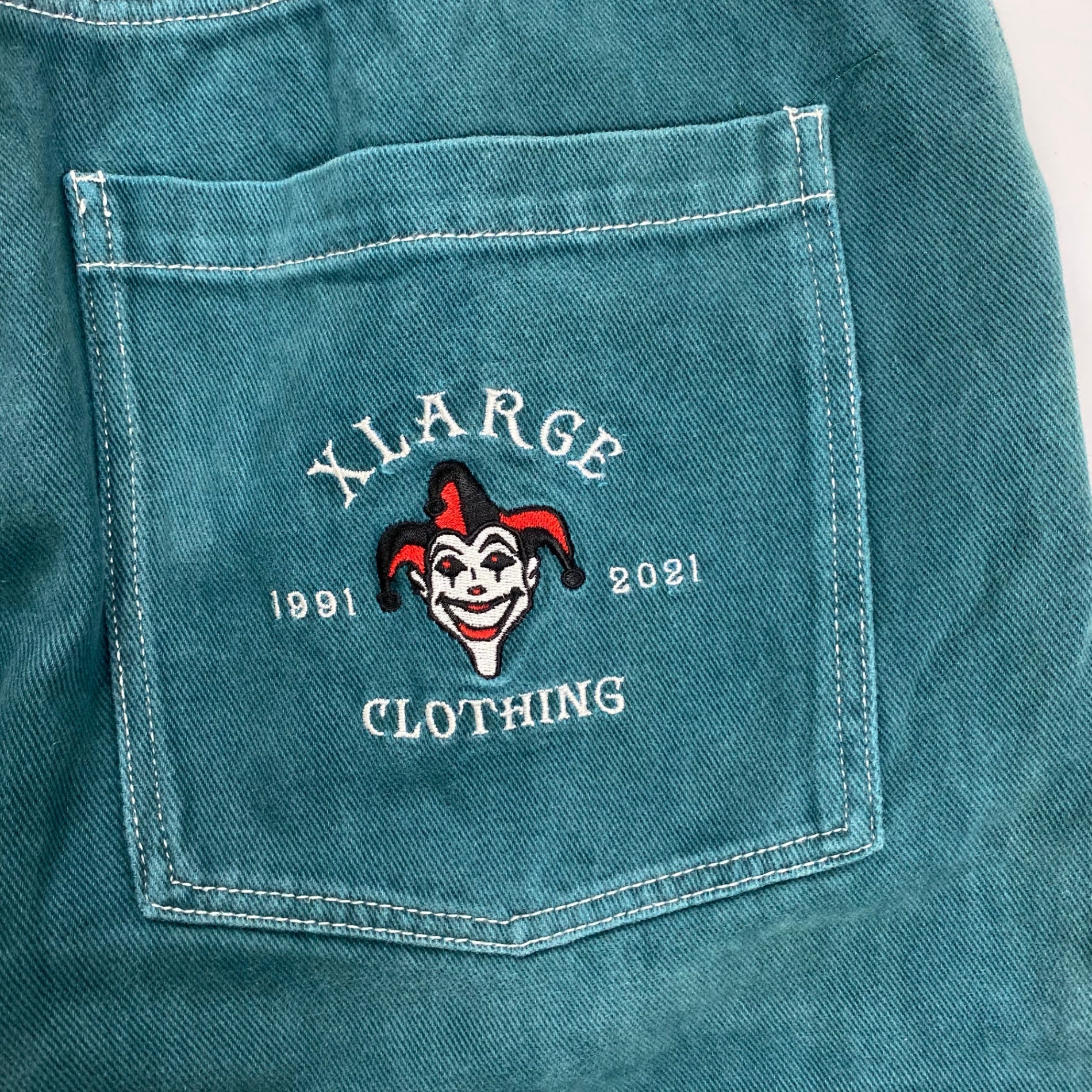 X LARGE エクストララージ / CONTRAST STITCH WIDE PANTS ワイドパンツ グリーン 参考定価：12,000+tax SIZE：34