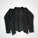 ISSEY MIYAKE イッセイミヤケ / ダイアゴナルプリーツジャケット ブラック IM23FO192 SIZE:2