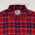 Vivienne Westwood MAN / ORB刺繍チェックネルシャツ  参考定価：35,000程度 SIZE:46