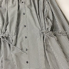 【美品】 AKTE アクテ / サイドコードロングシャツワンピース チェック柄 参考定価：18,000+tax  SIZE：FREE
