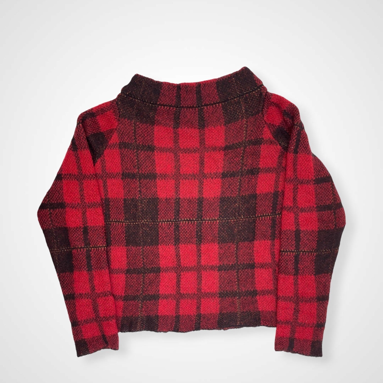 LIVIANA CONTI リビアナコンティ / モヘヤMIXチェックニット 参考定価：32,000程度 SIZE:42