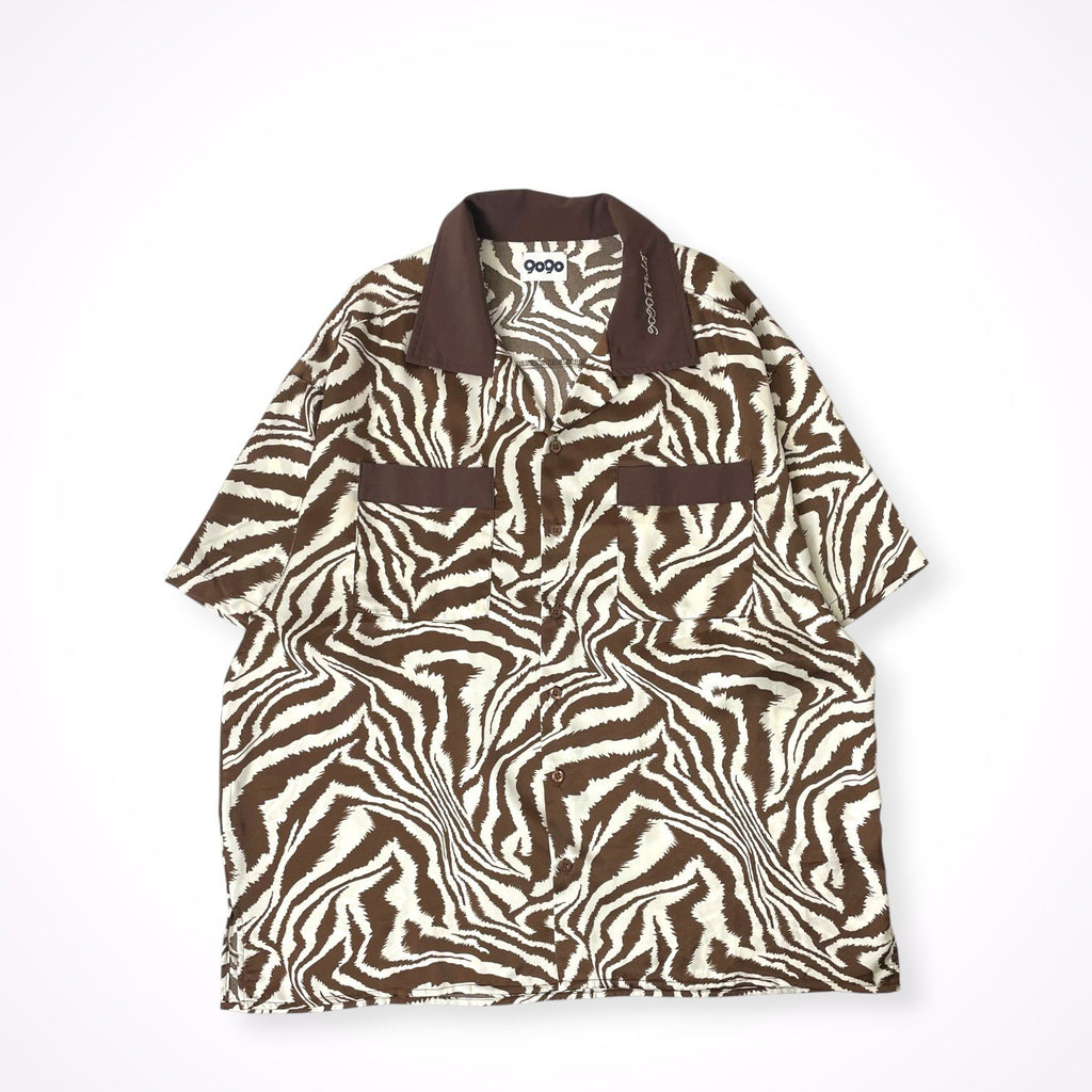 9090 × Mio / コラボ zebra shirt SIZE:L