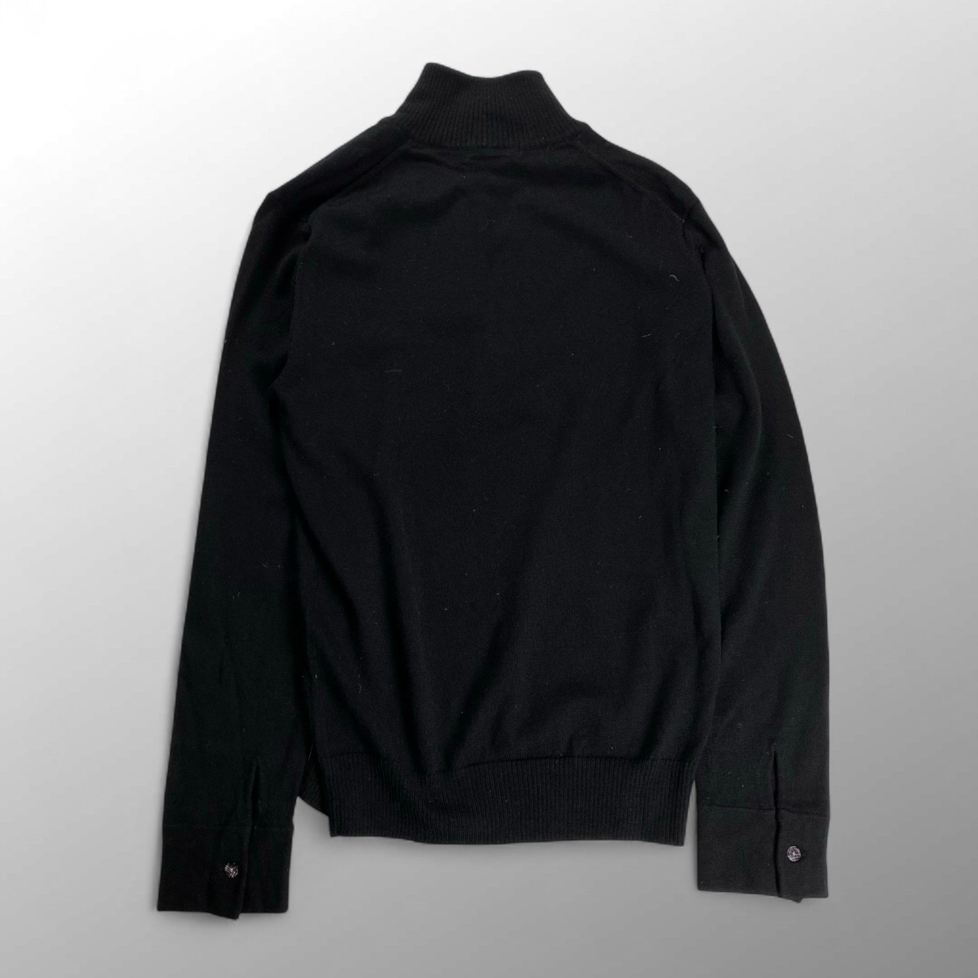 BURBERRY BLACK LABEL バーバリーブラックレーベル / ハーフボタン ハイネックニット シャドーホース ブラック SIZE：2