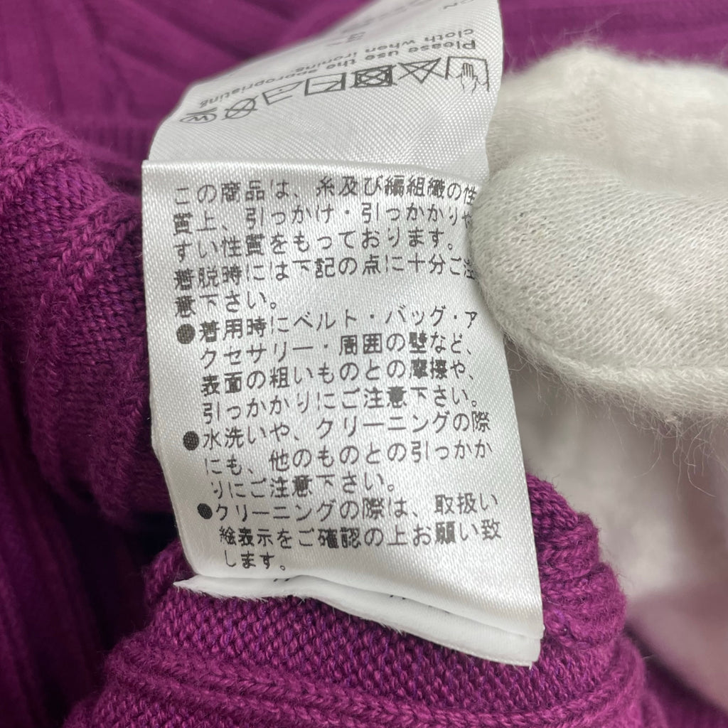 an another angelus アンアナザーアンジェラス / 短丈 ニットカーディガン パープル 未使用品 参考定価：7,200+tax SIZE:FREE