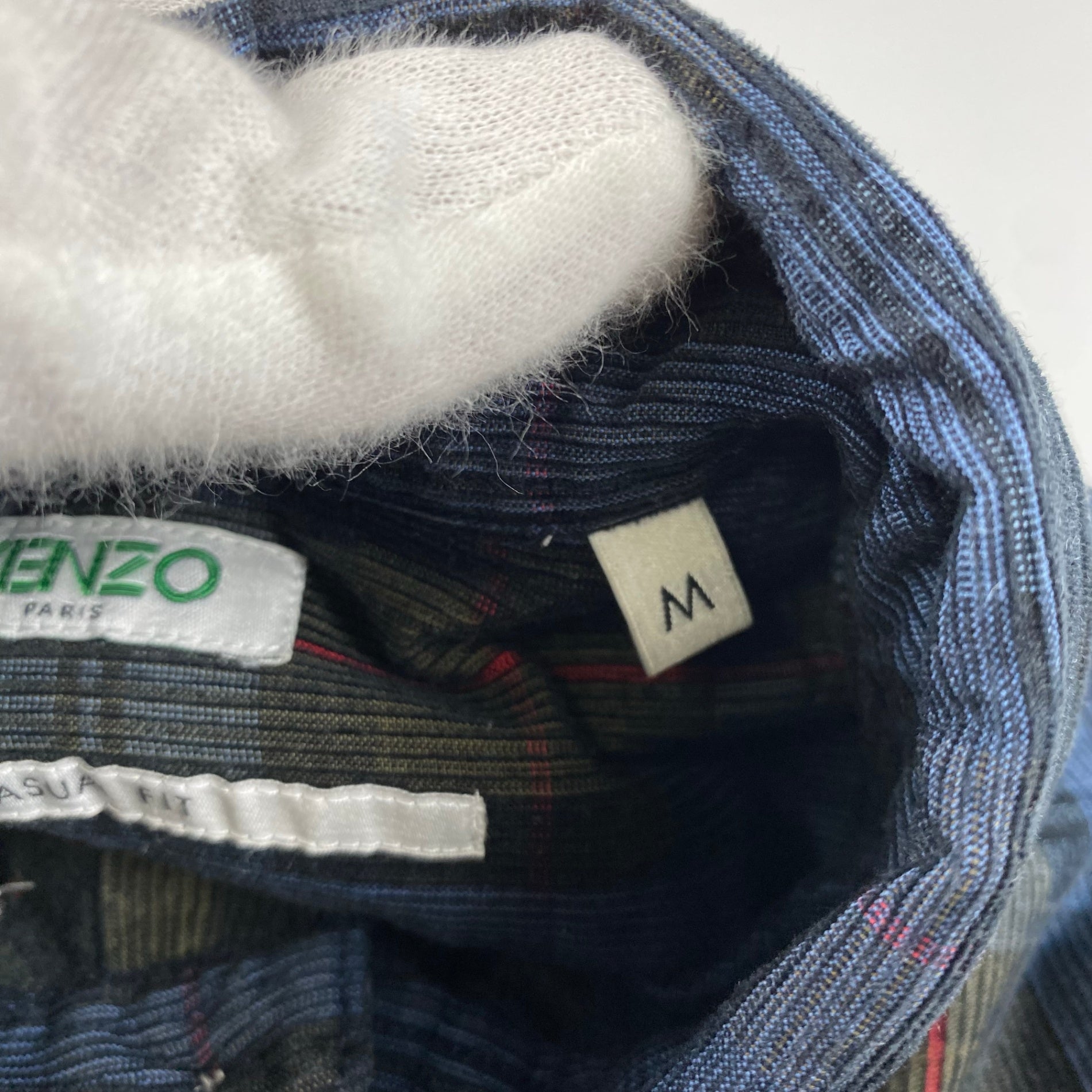 KENZO ケンゾー / タイガー刺繍 コーデュロイチェックシャツ SIZE：M