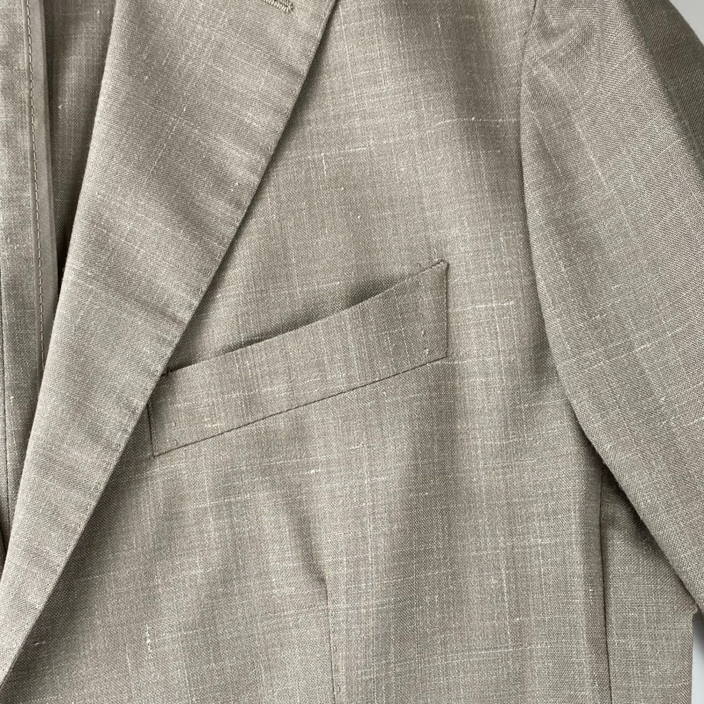 【美品】 TAGLIATORE タリアトーレ / dakar ダカール シルクMIX セットアップ スーツ ウール×シルク×リネン 参考定価：120,000+tax  SIZE:42（S程度）