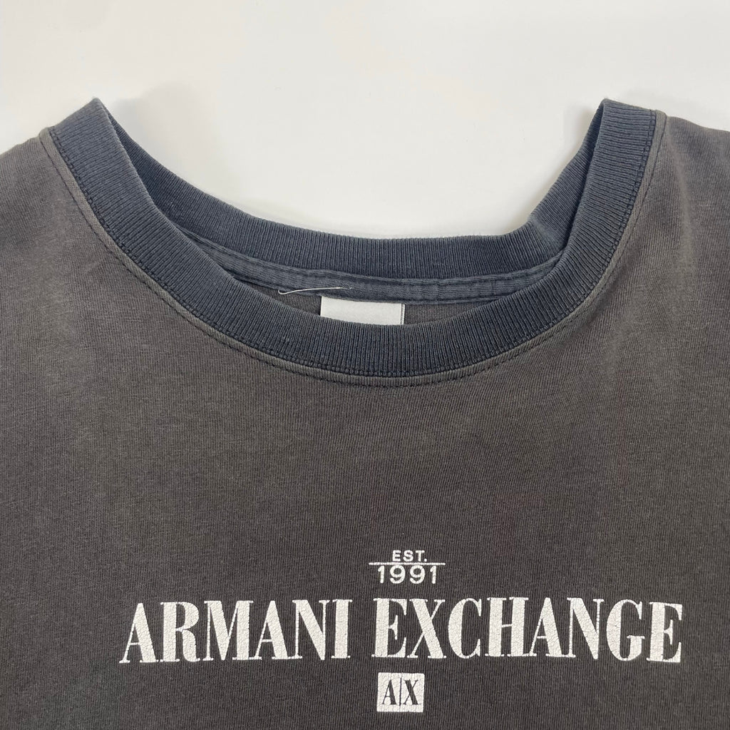 ARMANI EXCHANGE アルマーニ エクスチェンジ / USA製ヴィンテージロゴTシャツ フェード SIZE:L