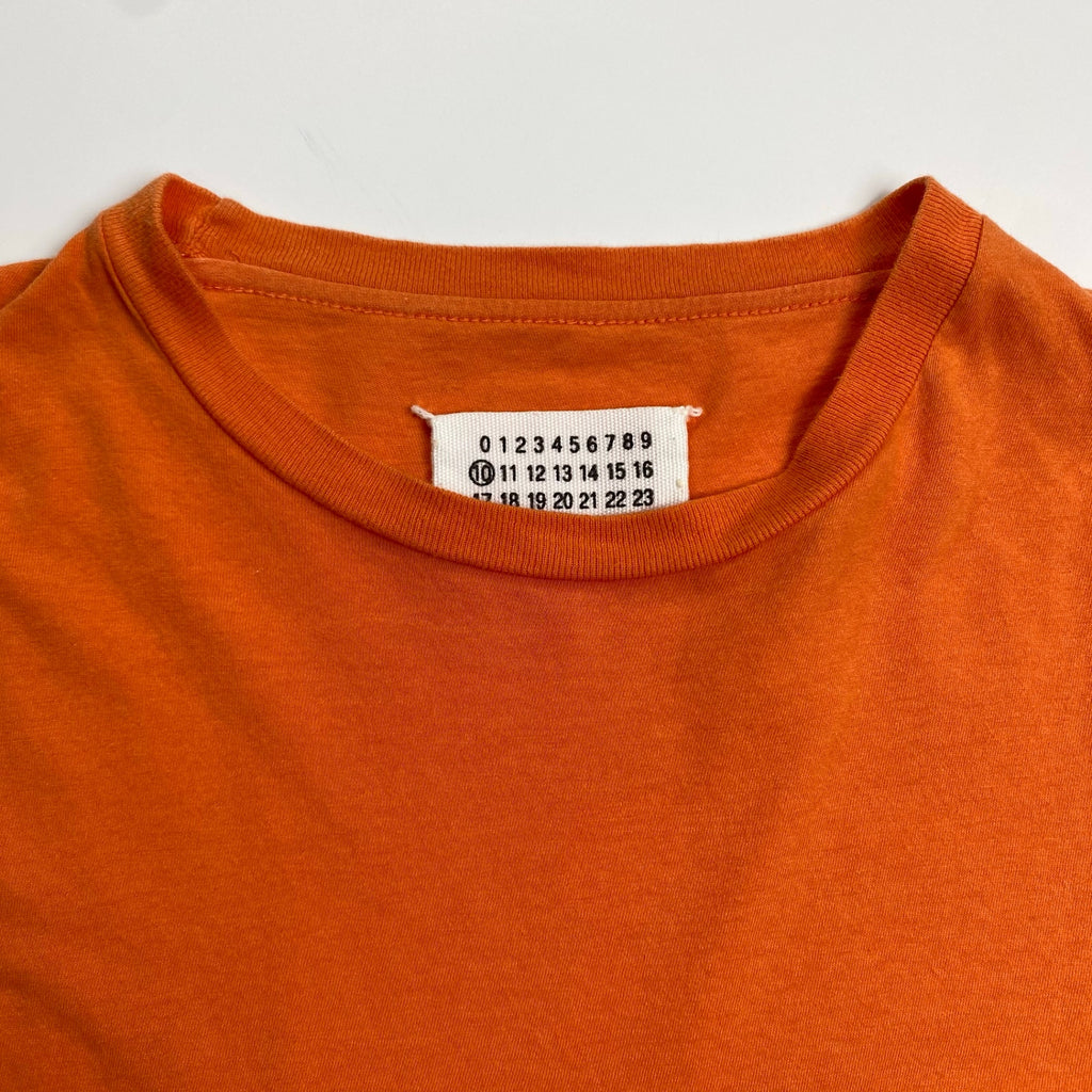 03SS Maison Martin Margiela メゾンマルタンマルジェラ / ツイスト ポケットTシャツ オレンジ 本人期 ここのえタグ MADE IN ITALY SIZE:M