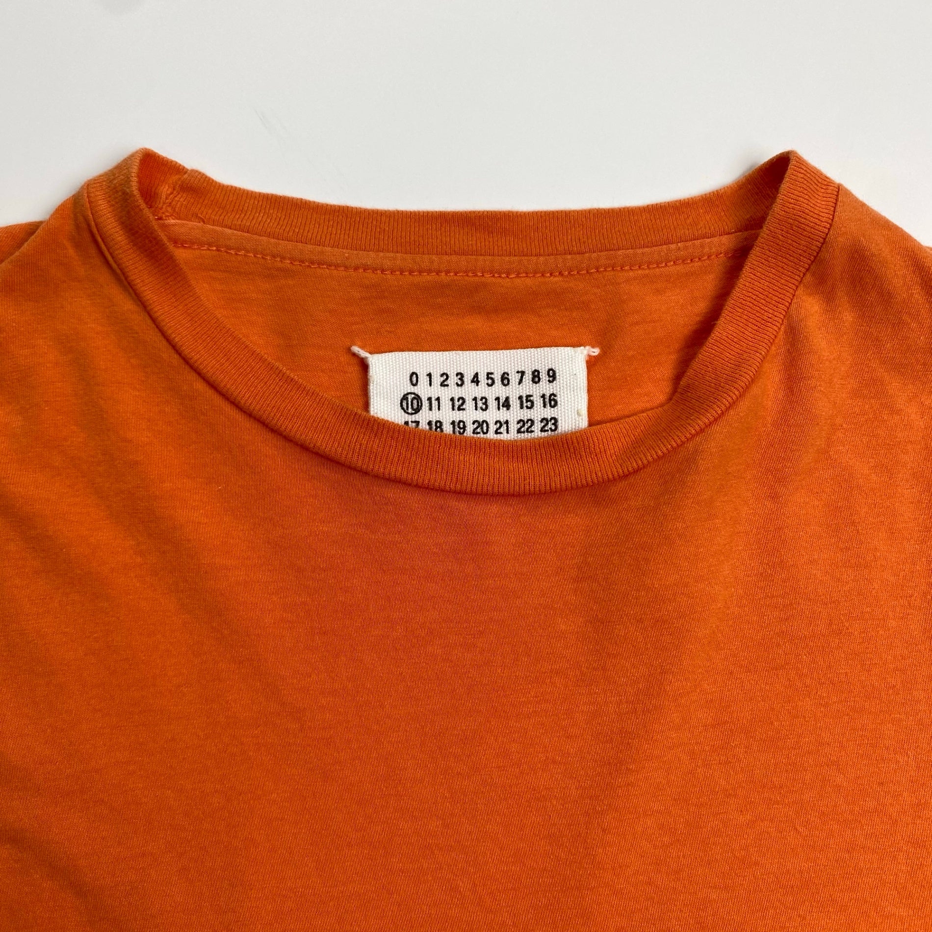 03SS Maison Martin Margiela メゾンマルタンマルジェラ / ツイスト ポケットTシャツ オレンジ 本人期 ここのえタグ MADE IN ITALY SIZE:M