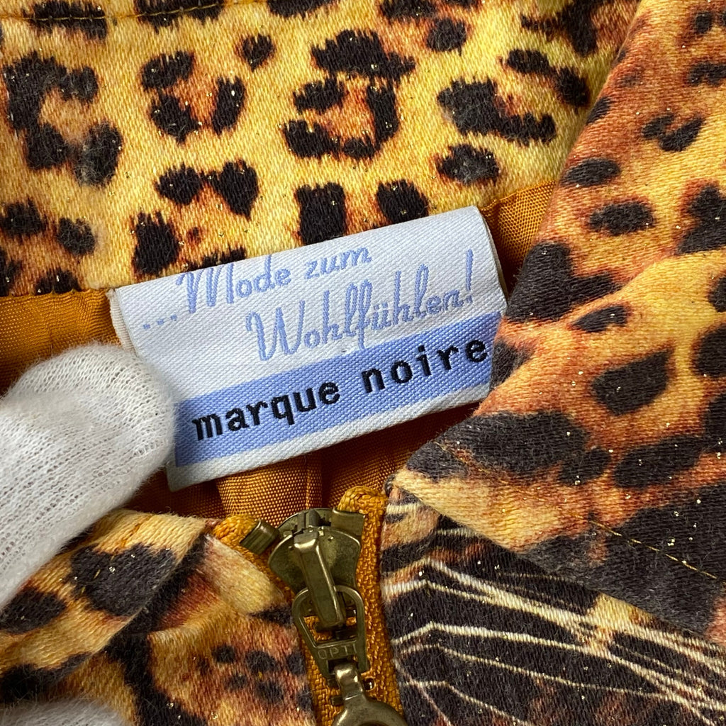 ジャーマンデザイナーズ 古着 marque noire / ヒョウ柄 ビッグシルエット ジッアップジャケット ドイツ ジャーマン SIZE：XL程度