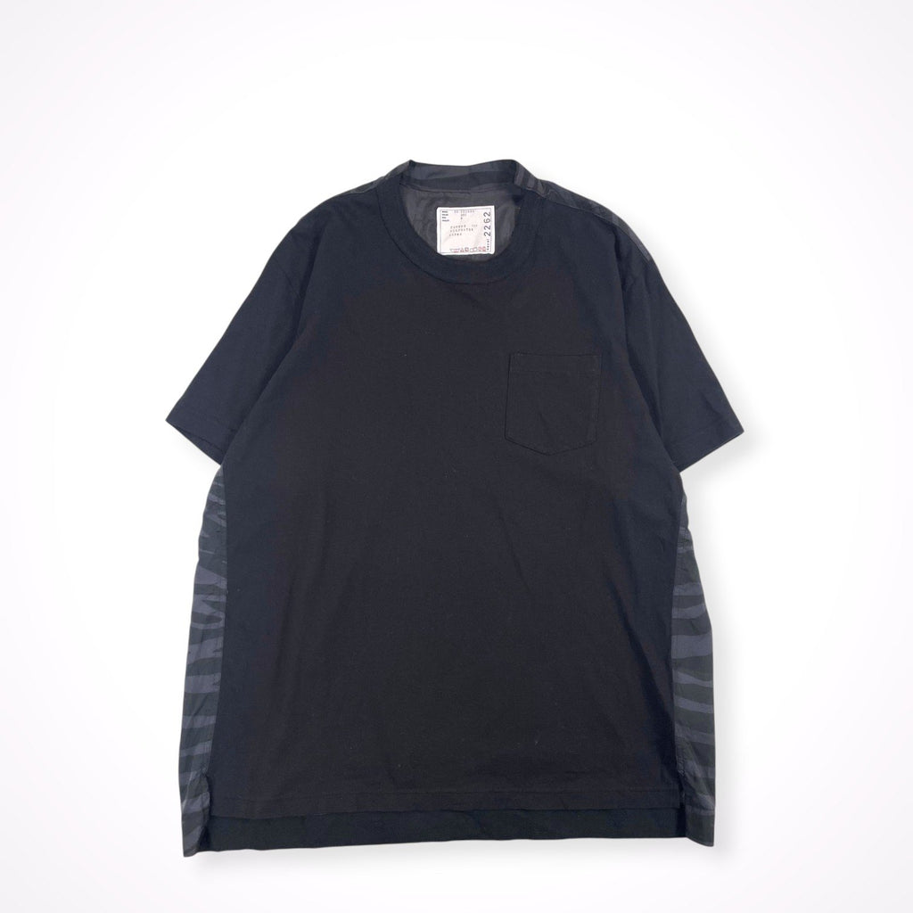 sacai / ゼブラ柄切替ポケットTシャツ 参考定価：45,000程度 SIZE:2