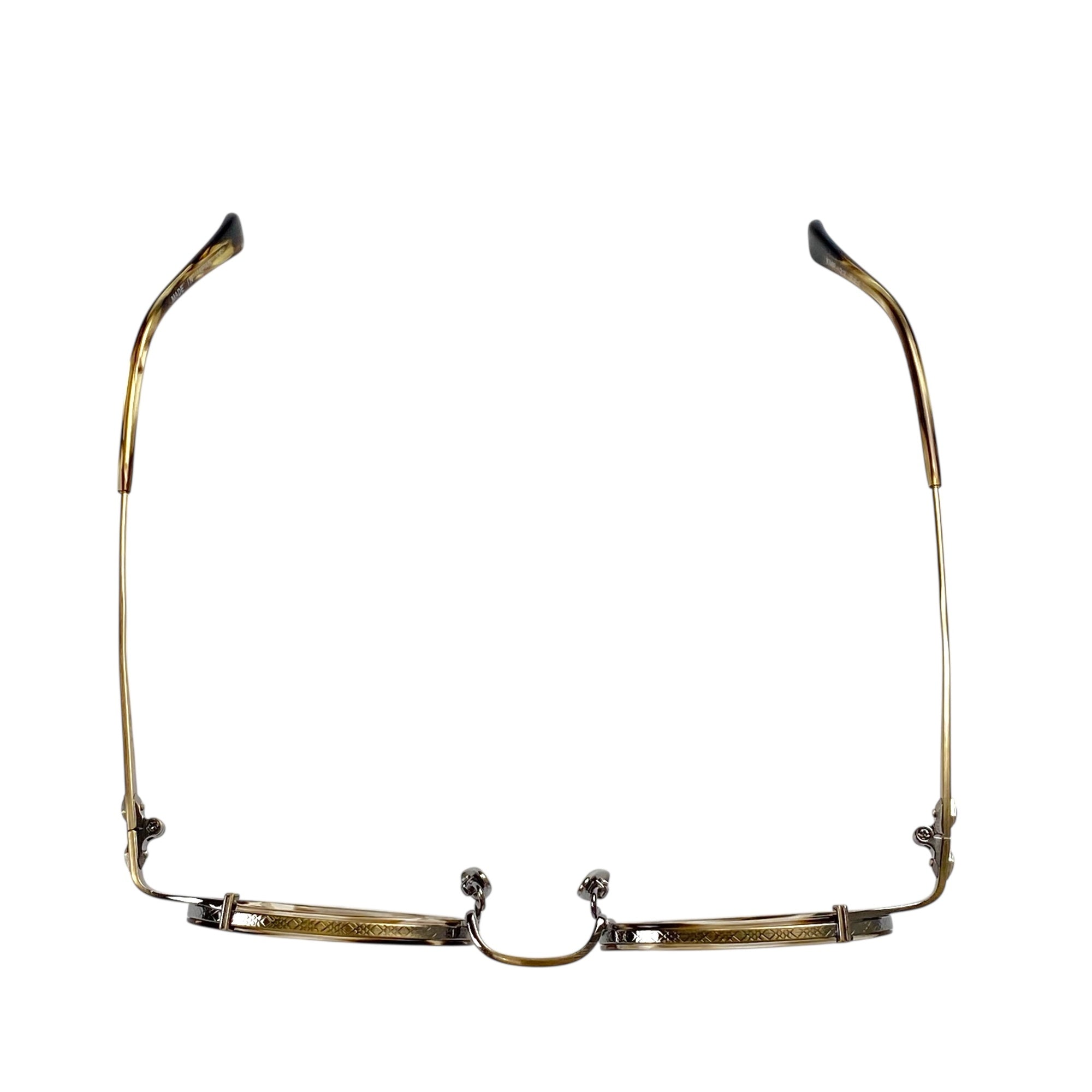 【極美品】 金子眼鏡 premium / KMP-22 シルバーコンビ 伊達メガネ 度なしクリアレンズ