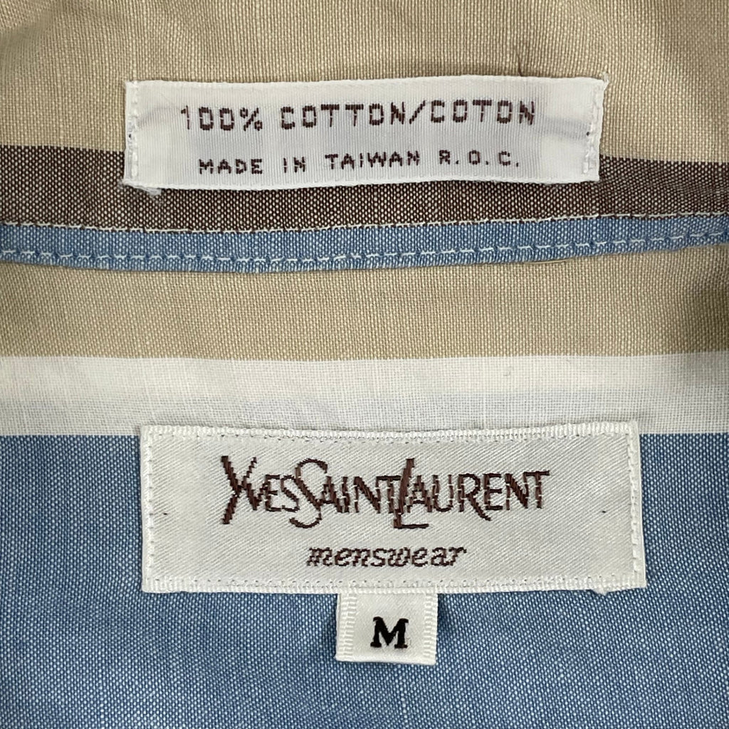 Yves Saint Laurent / 80s ヴィンテージストライプシャツ SIZE：M