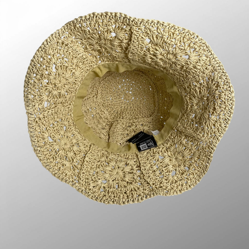 NEW ERA ニューエラ / ADVENTURE WIDE BRIM PAPER HAT ペーパーハット ロゴ付 SIZE：L/XL