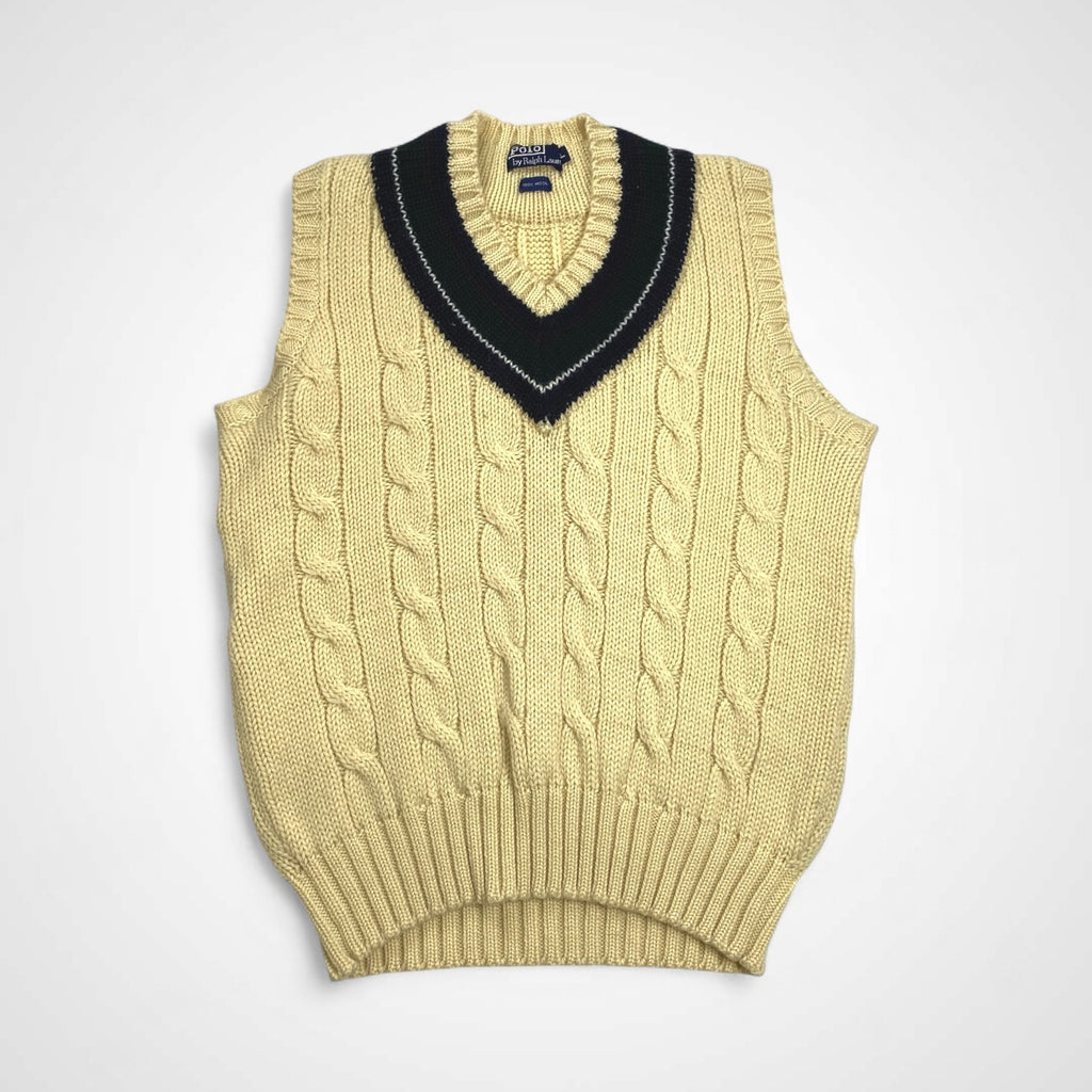 90s Polo by Ralph Lauren / ヴィンテージ チルデンニットベスト SIZE:L