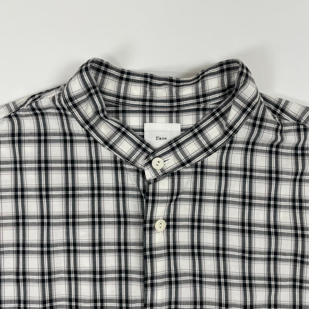 Name. / オーバーサイズノーカラーチェックシャツ 参考定価：30,000程度 SIZE:1
