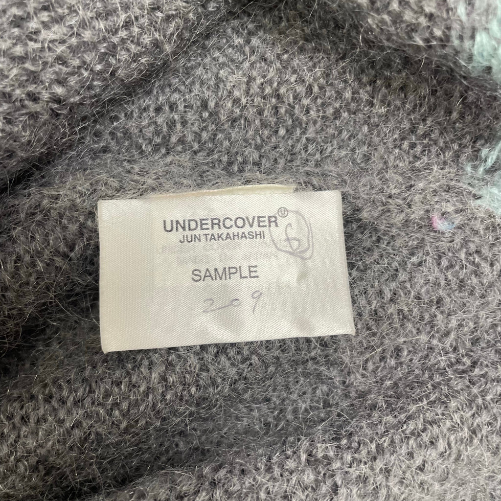 UNDERCOVER アンダーカバー /  裾端配色モヘアニット グレー 24AW SAMPLE SIZE:L程度