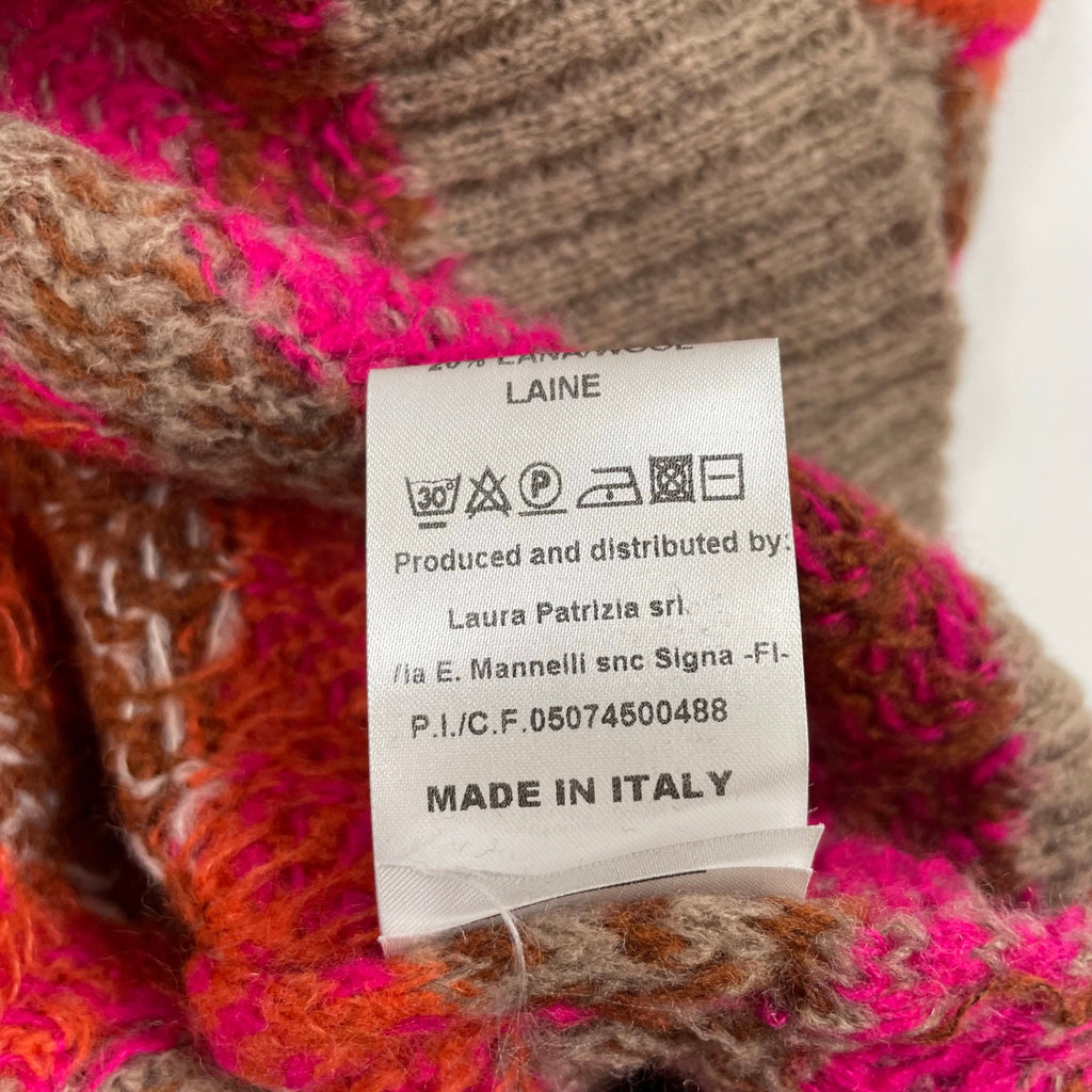 Croche クロシェ / ユーロマルチボーダーニット LAURA PATRIZIA MADE IN ITALY SIZE:L程度