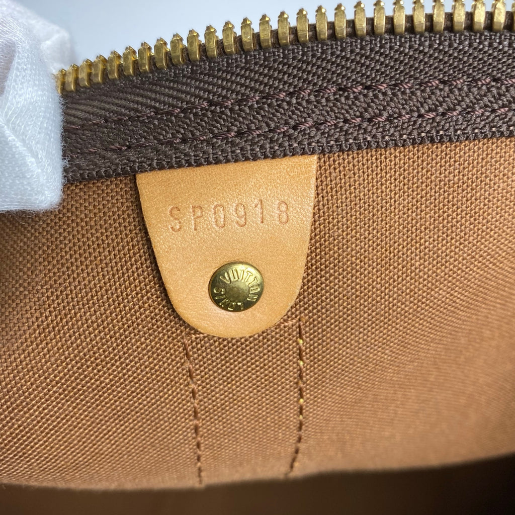 【鑑定済・美品】 LOUIS VUITTON ルイ ヴィトン / キーポル55 M41424 ボストンバッグ モノグラムキャンバス ブラウン 茶