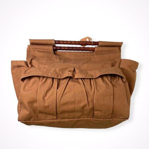 Brown Brown / キャンバス生地 ハンドルカゴバッグ 参考定価：24,000程度