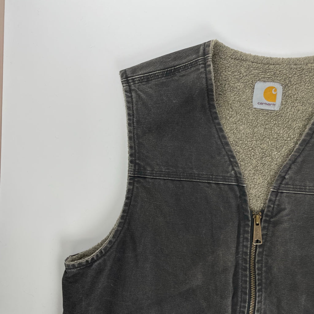 carhartt カーハート / フェード ダック地Vネックベスト ブラック SIZE:L程度