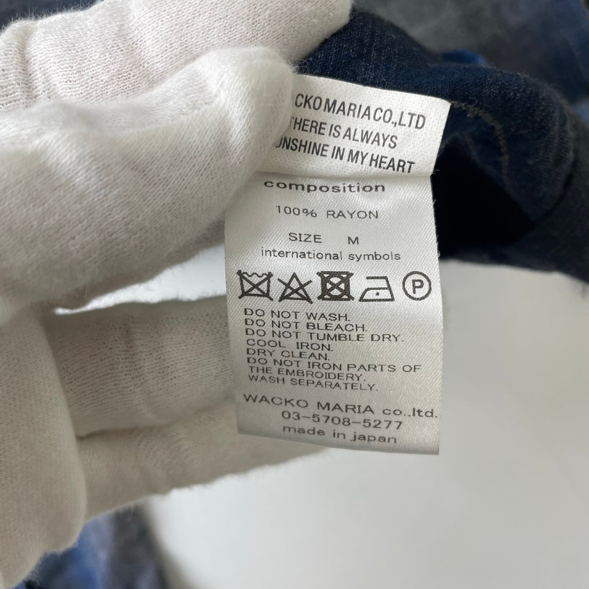 WACKO MARIA / レーヨンオンブレチェックシャツ SIZE:M
