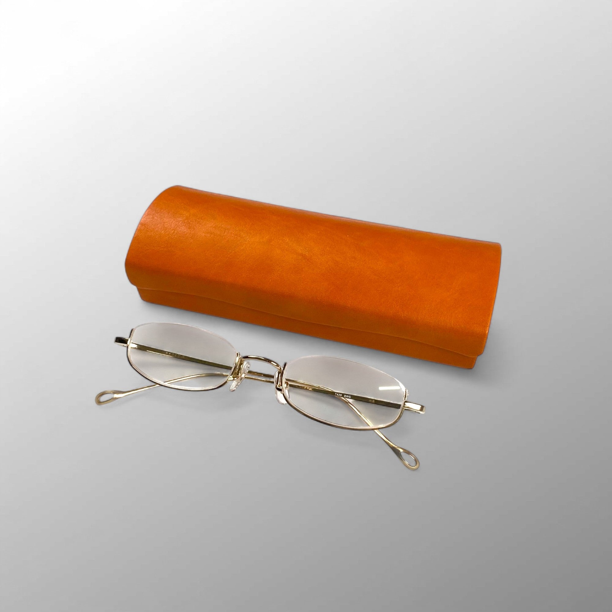 【極美品】 金子眼鏡 × 井戸多美男 職人シリーズ / サンプラチナ アンダーリム 度なしクリアレンズ T429 BWG 参考定価：52,000+tax