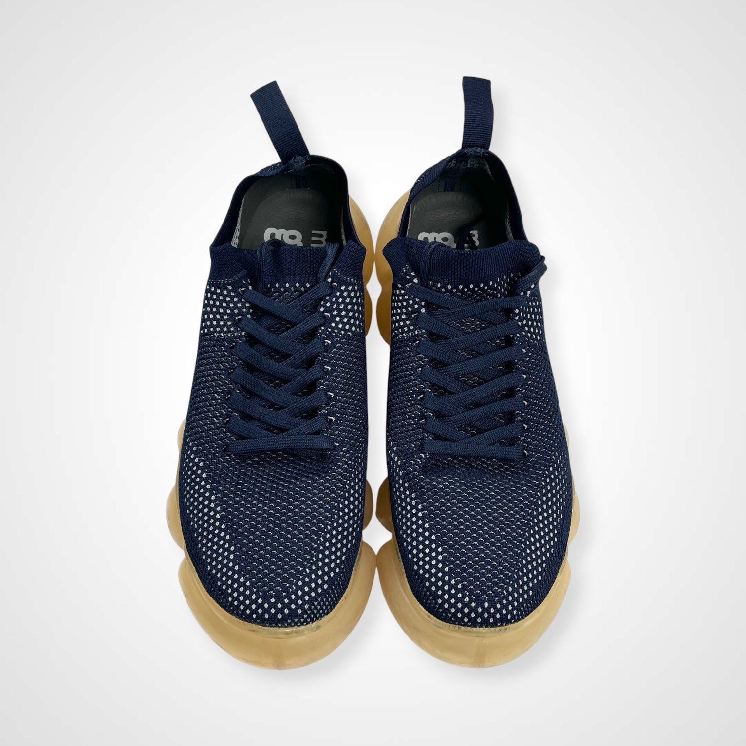 grounds グラウンズ MIKIOSAKABE ミキオサカベ / JEWELRY スニーカー ネイビー×ベージュ 参考定価：33,000程度 SIZE：27cm