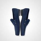 SALVATORE FERRAGAMO サルバトーレ フェラガモ / スウェードローファー ネイビー 極美品 参考定価：70,000程度 SIZE：9(27cm程度)