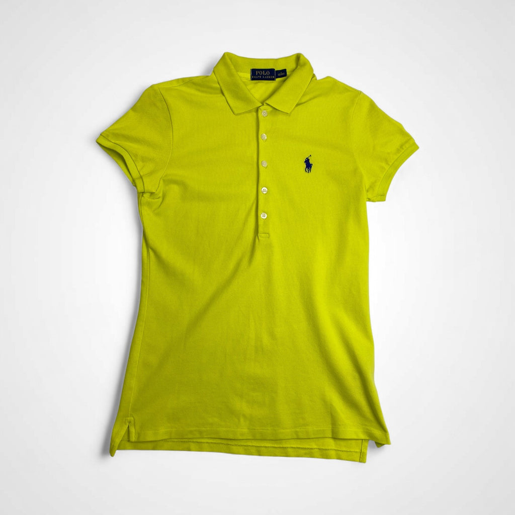 POLO RALPH LAUREN ポロ ラルフローレン / ポロシャツ ポニー付 イエロー 5つボタン 参考定価：20,000程度 SIZE：S