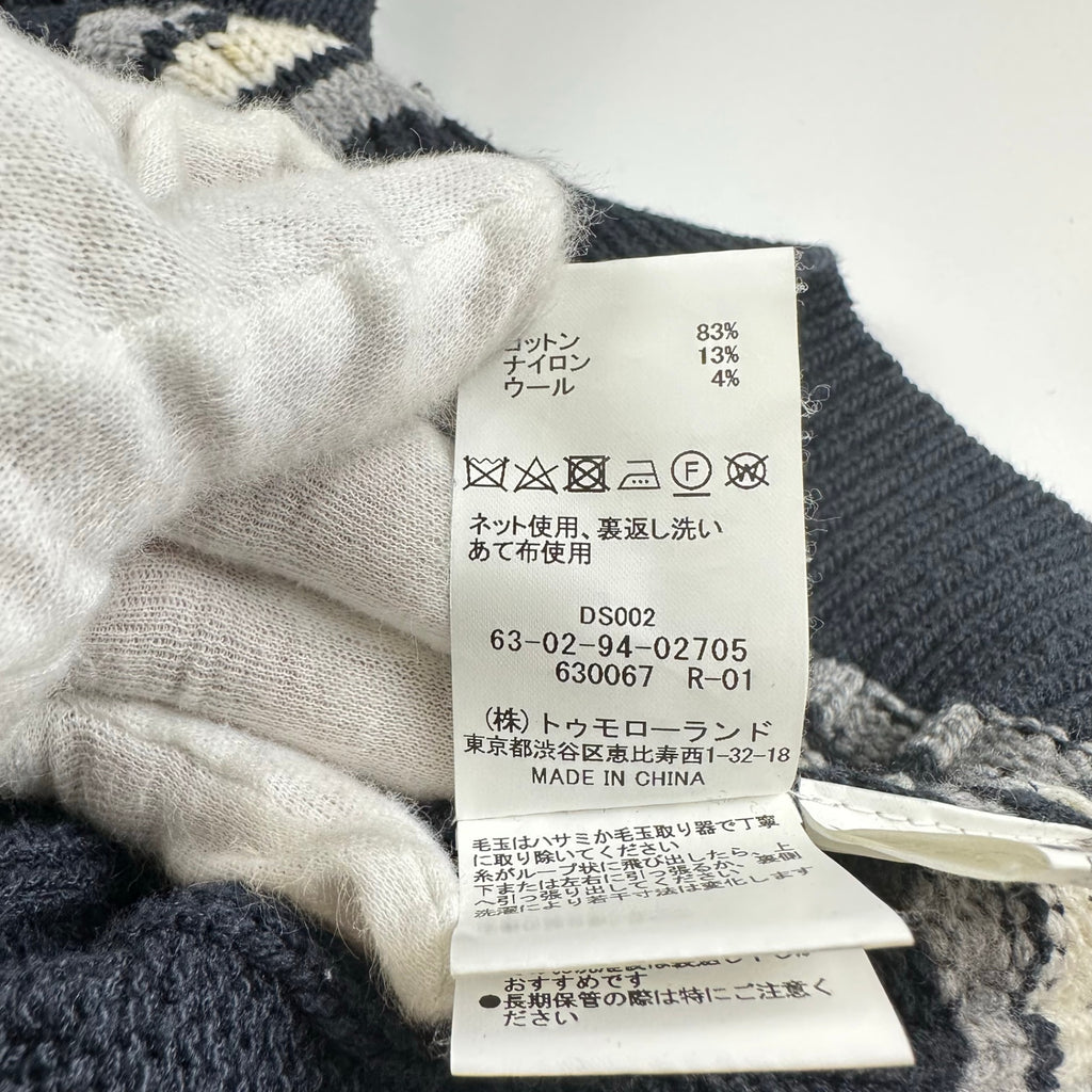 TOMORROWLAND tricot トゥモローランド トリコット / コットンナイロンケーブル クルーネックニット 参考定価：18,000+tax SIZE:M