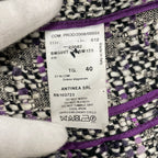 ARMANI COLLEZIONI アルマーニ コレッツォーニ / バージンウール ツイードビッグカラージャケット 参考定価：100,000程度 SIZE：40