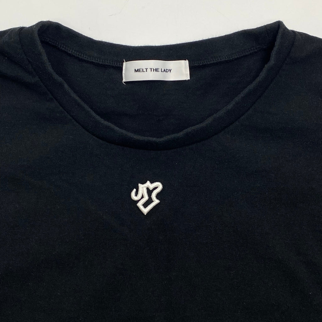 MELT THE LADY メルト ザ レディ / 刺繍ロゴTEE ブラック SIZE:S
