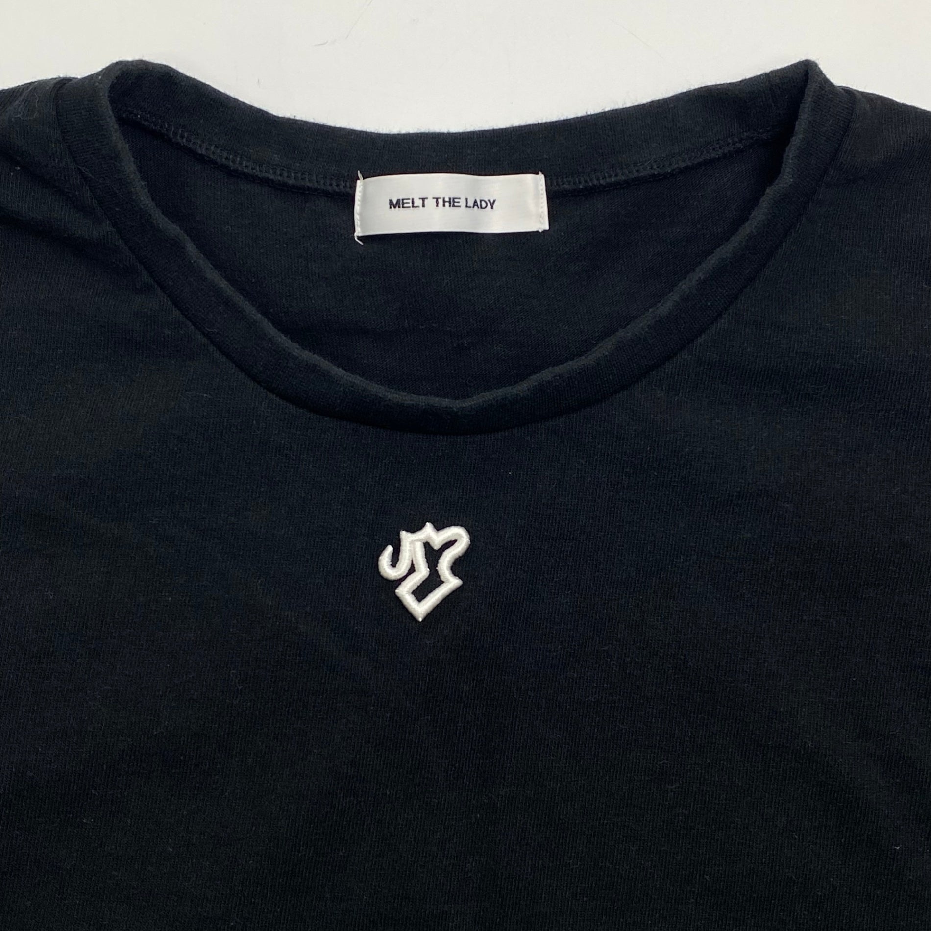 MELT THE LADY メルト ザ レディ / 刺繍ロゴTEE ブラック SIZE:S