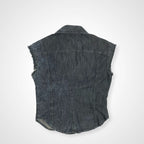DIESEL ディーゼル / 00sライダースフェードデニムベスト SIZE:M
