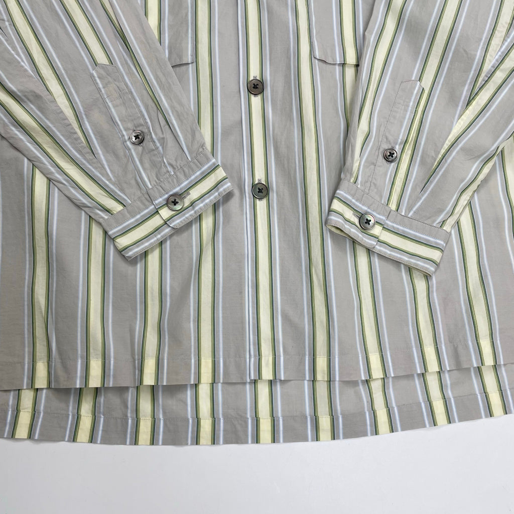 CABaN キャバン / ストライプバンドカラーシャツ 参考定価：30,000程度 SIZE:L