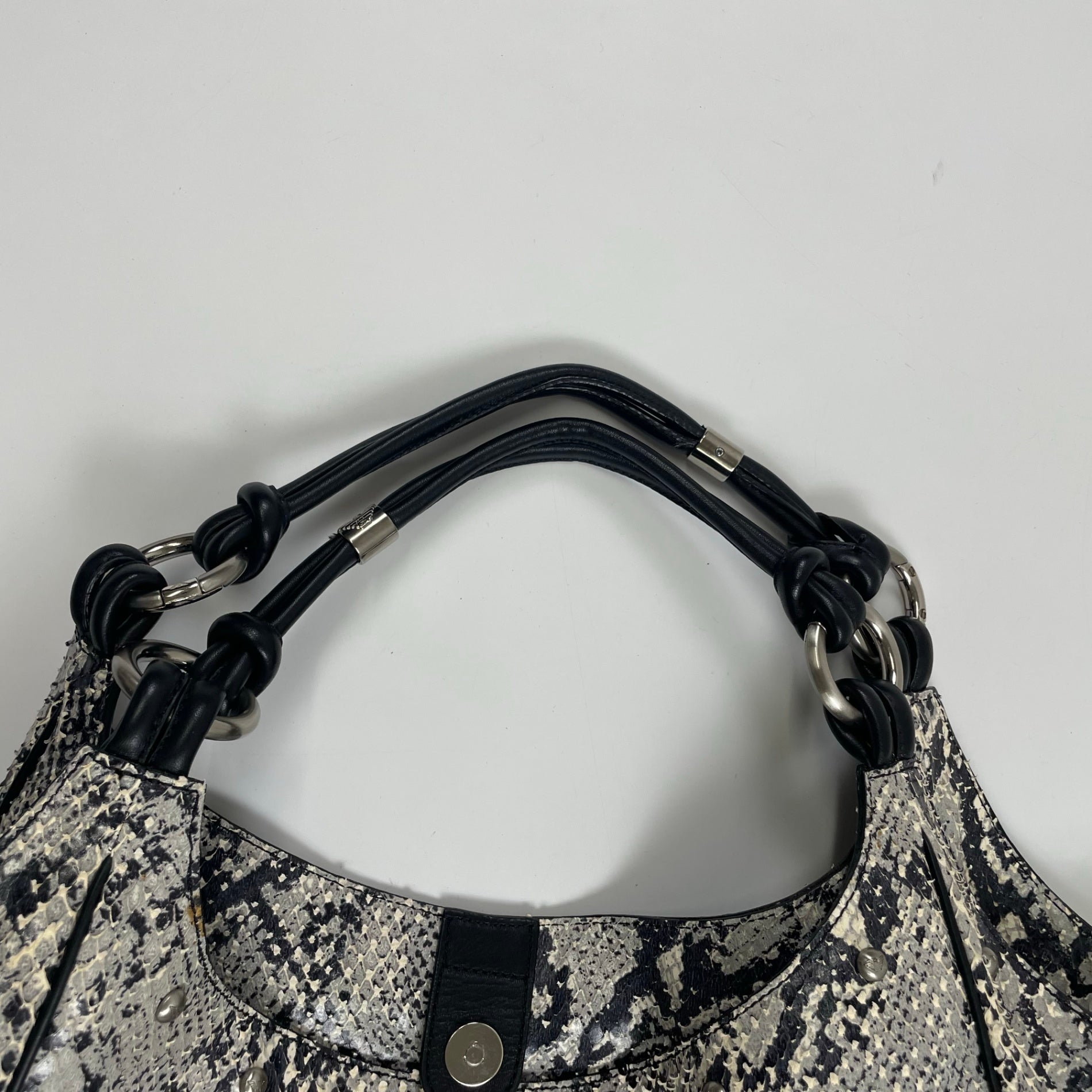 EMPORIO ARMANI / カーフレザートートバッグ パイソン加工 参考定価：180,000程度 布袋付