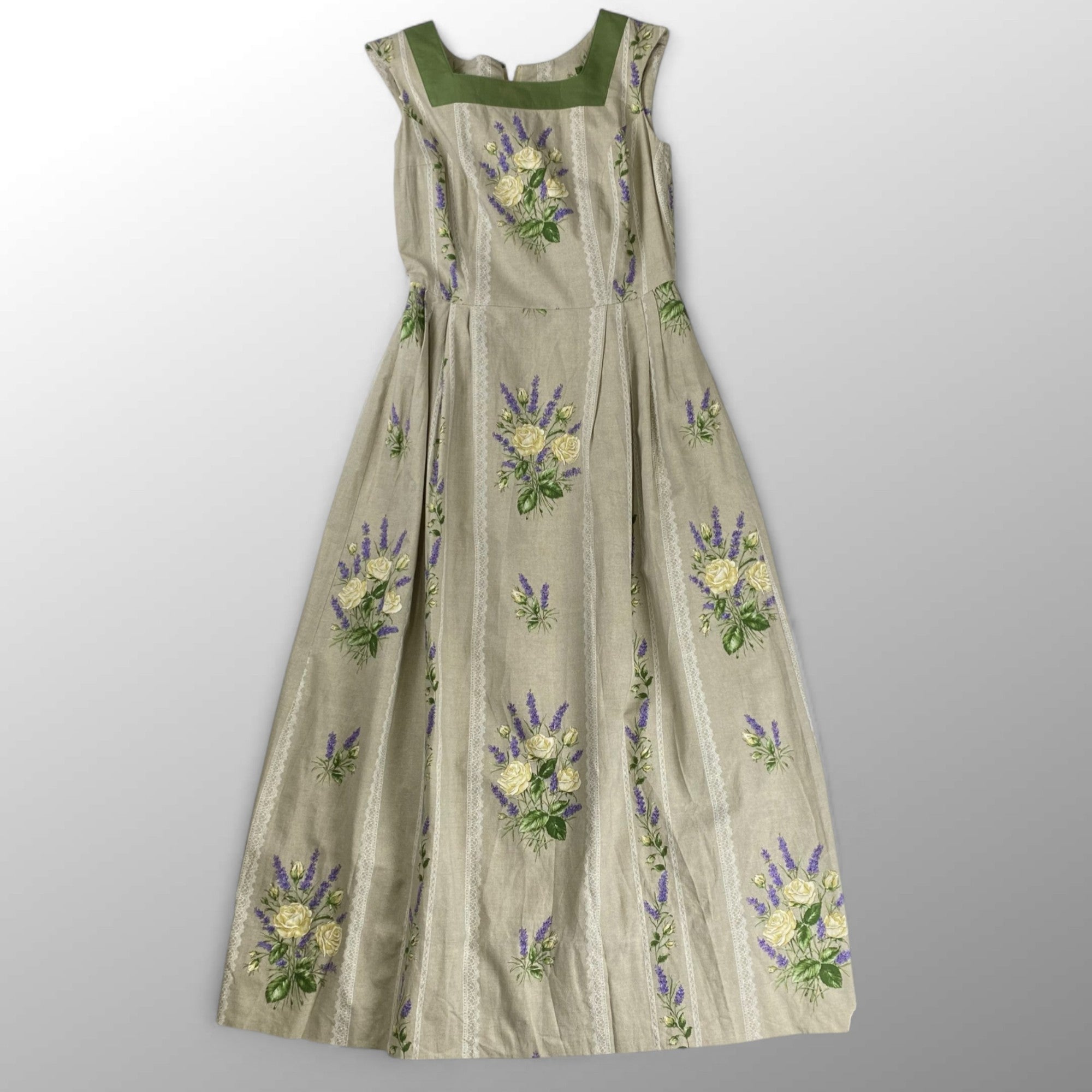 古着 ヴィンテージ アンティーク / ヴィンテージブーケプリント ワンピース SIZE:M程度