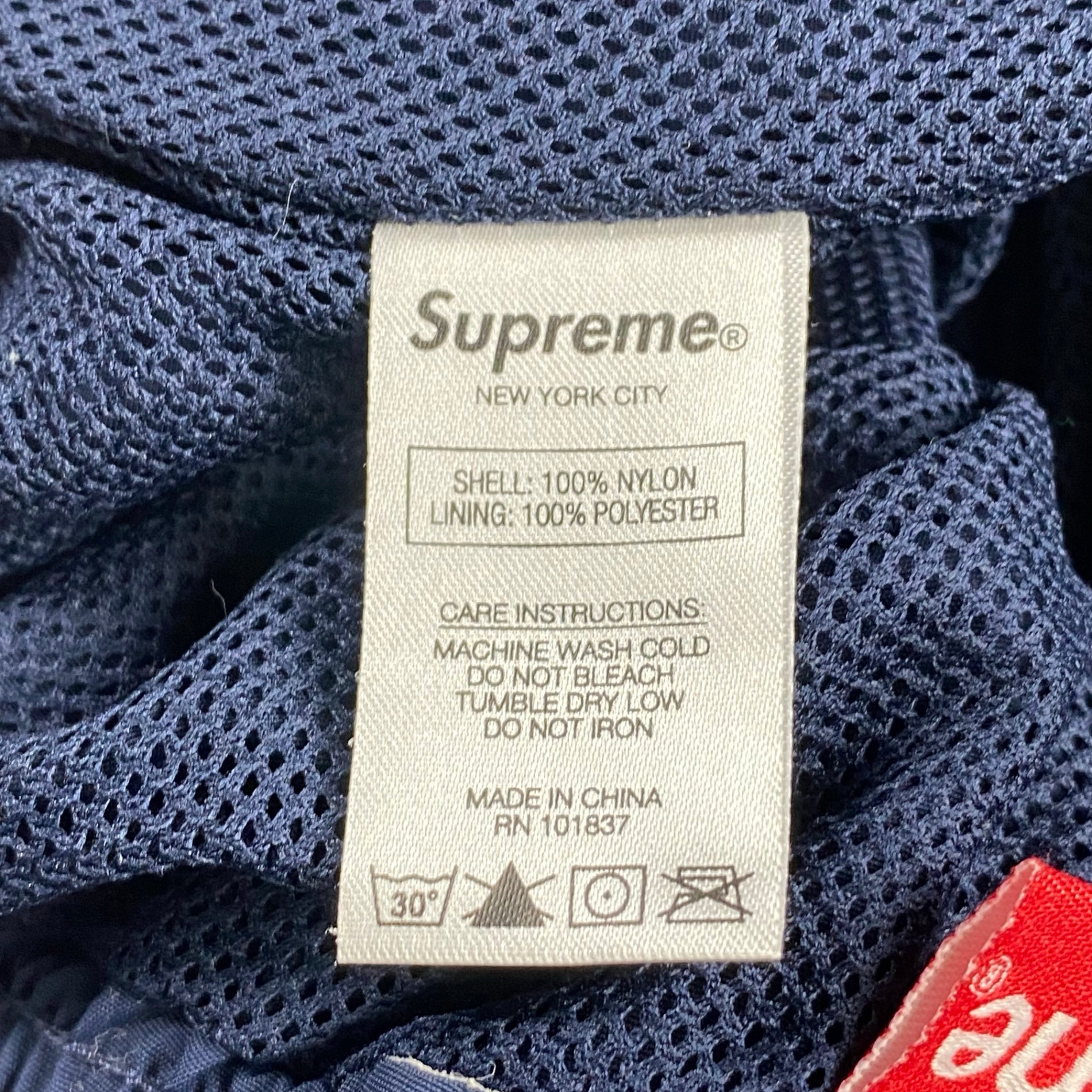 SUPREME シュプリーム / Warm Up Pant 20AW ウォームアップパンツ ネイビー 裾ロゴ SIZE:M