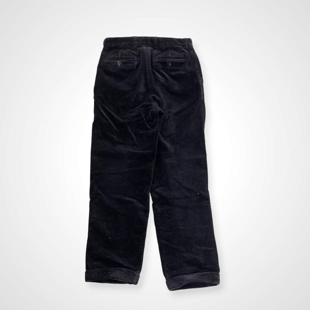 OLD GAP オールドギャップ / 00s 太畝コーデュロイ2タックワイドパンツ ブラック SIZE:31/32