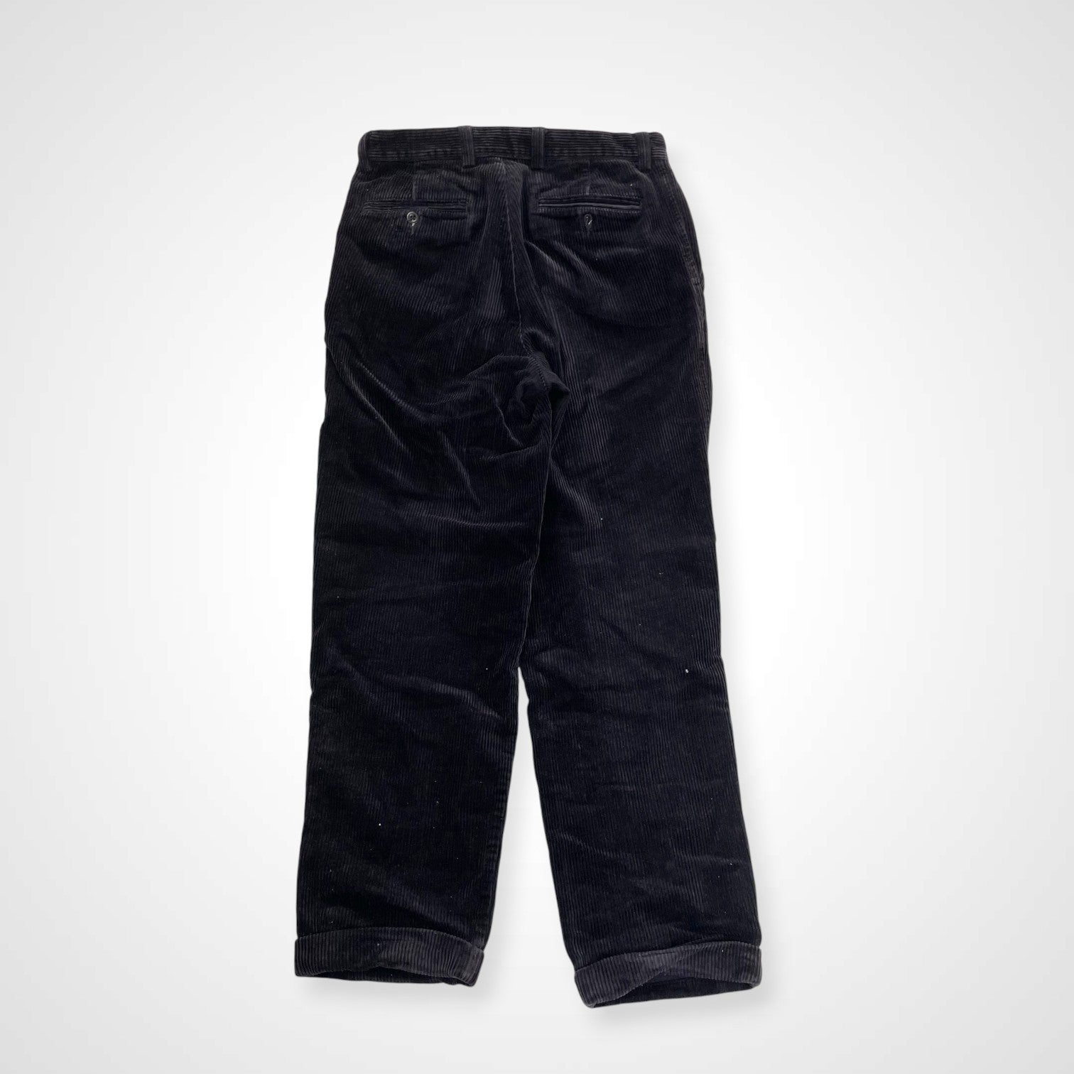 OLD GAP オールドギャップ / 00s 太畝コーデュロイ2タックワイドパンツ ブラック SIZE:31/32