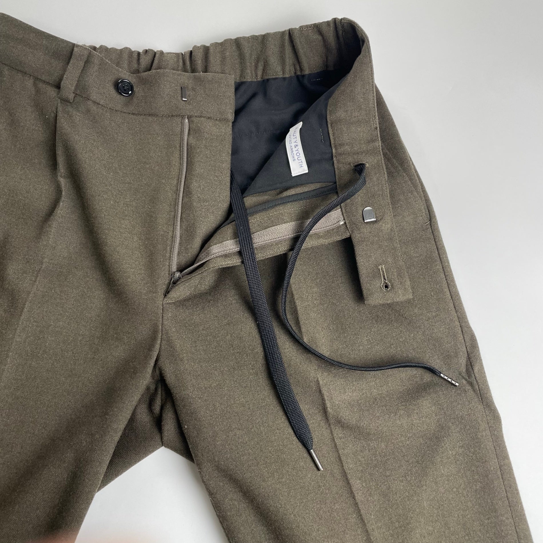 BEAUTY＆YOUTH ビューティーアンドユース / ”DELEGANT” サキソニー ジャケット＆パンツ セットアップ スーツ 参考定価：23,600+tax SIZE：M