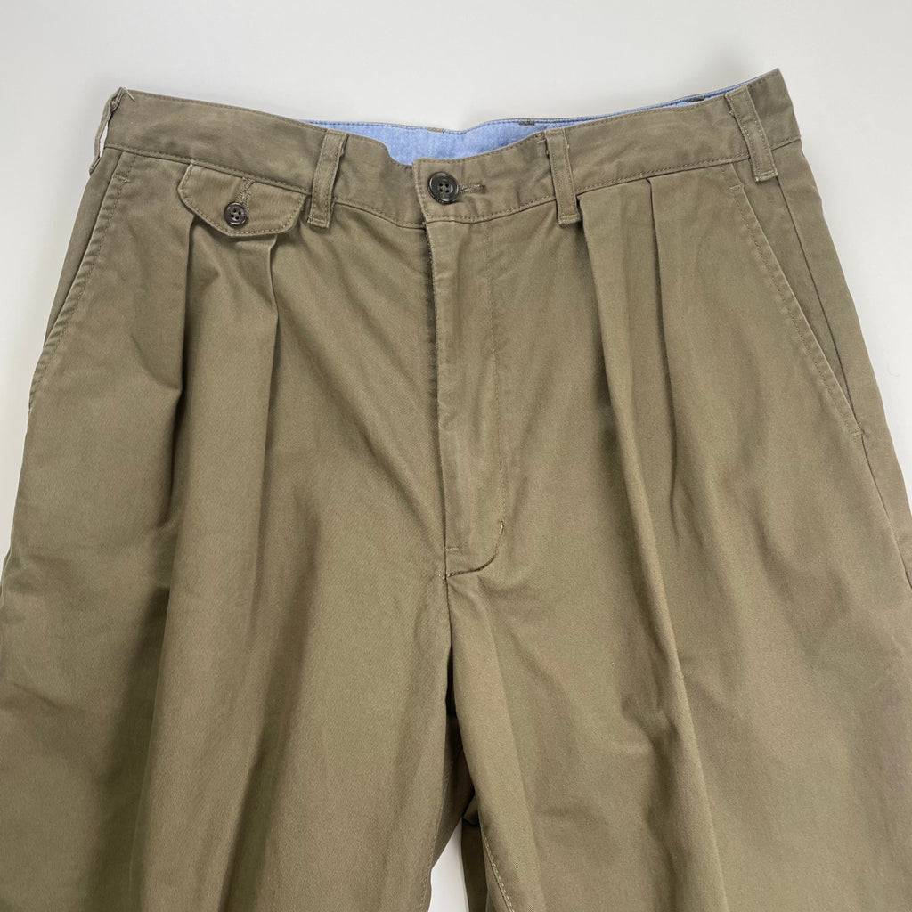 【BEAMS100名品】 BEAMS PLUS ビームスプラス / 2プリーツ チノ トラウザーズ カーキ 参考定価：12,000+tax SIZE：M