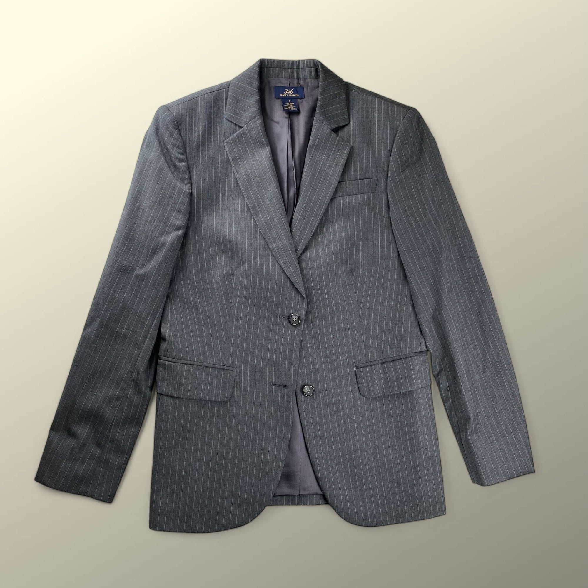 346 Brooks Brothers ブルックスブラザーズ / ストライプ テーラードジャケット レディース SIZE：6（L-XL程度）