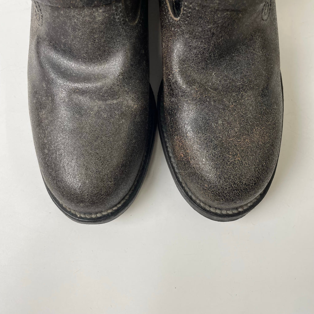 JUNYA WATANABE COMME des GARCONS / クラック加工レザーエンジニアブーツ 参考定価：100,000程度 SIZE:M(25-25.5cm)