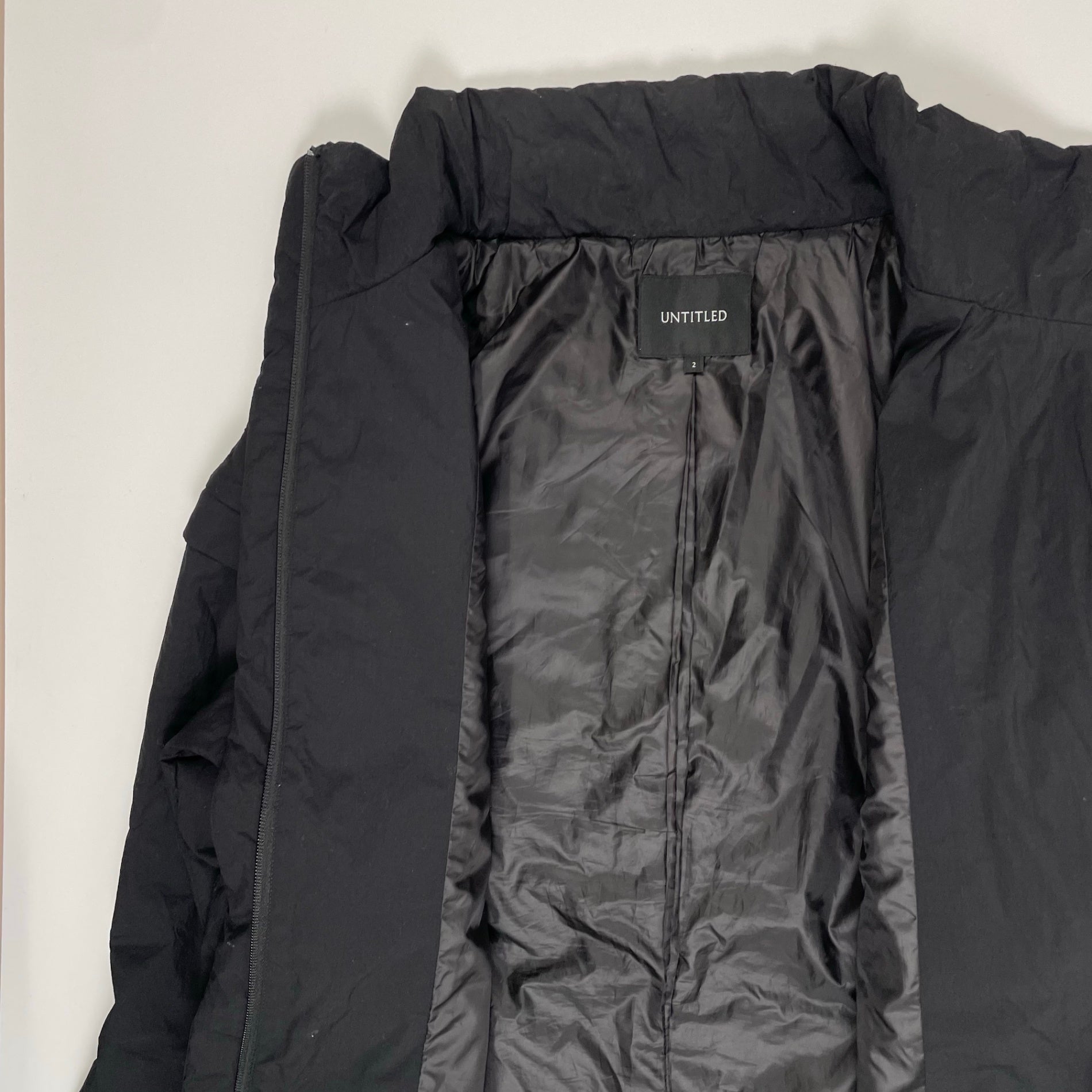 UNTITLED アンタイトル / 【袖取り外し可能／洗える】ヴィンテージタフタ 中綿2WAYコート ベスト 参考定価：38,000+tax SIZE:2