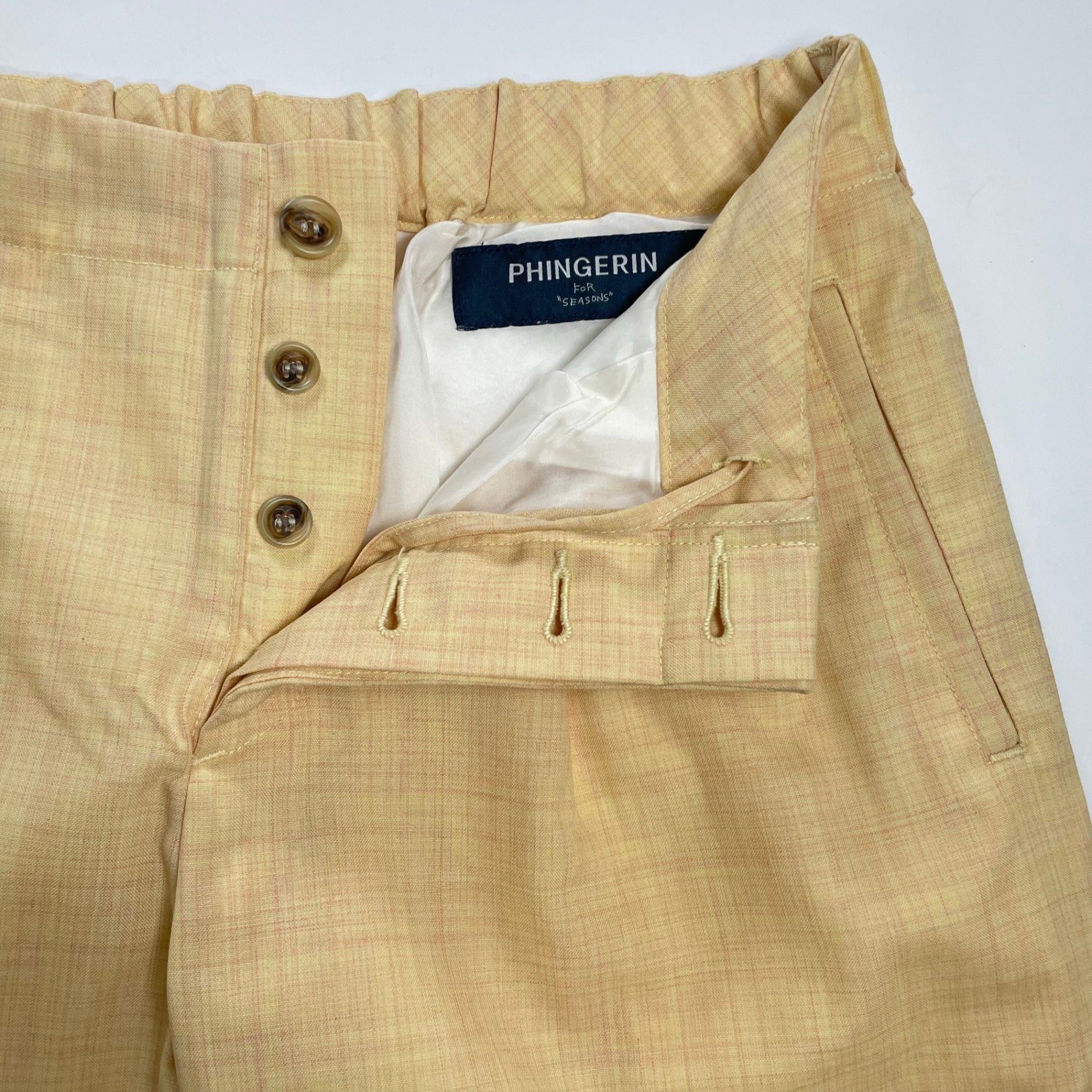 PHINGERIN フィンガリン / 2タックスラックス イエロー 参考定価：25,000程度 SIZE:S