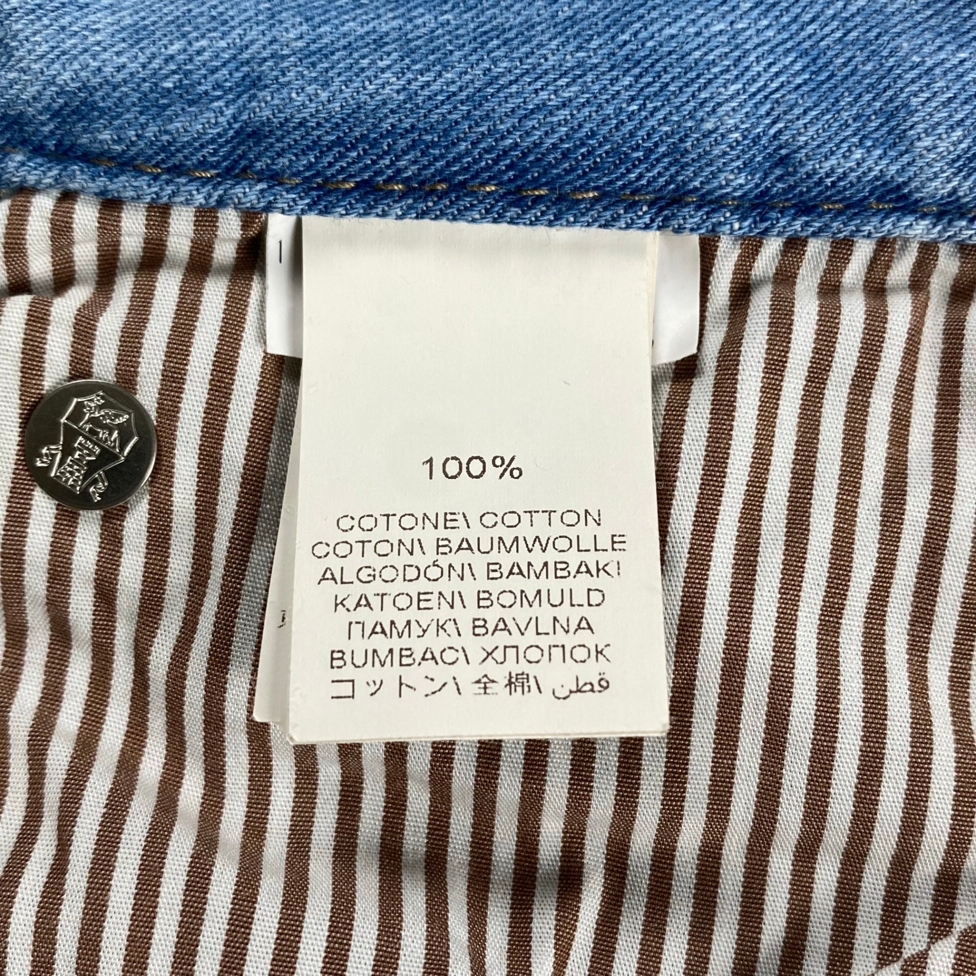 BRUNELLO CUCINELLI ブルネロ クチネリ / エンブレム刺繍 デニムパンツ LEISURE FIT  MADE IN ITALY 参考定価：130,000程度 SIZE:48(M程度)