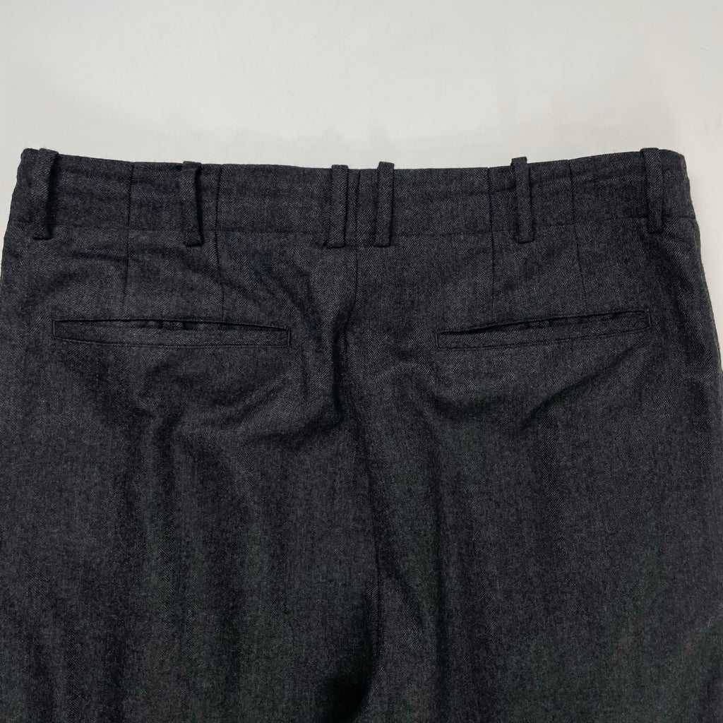 nonnotte / Shadow Herringbone Flannel Draping 5-Tuck Wide Trousers 参考定価：53,000+tax SIZE:4