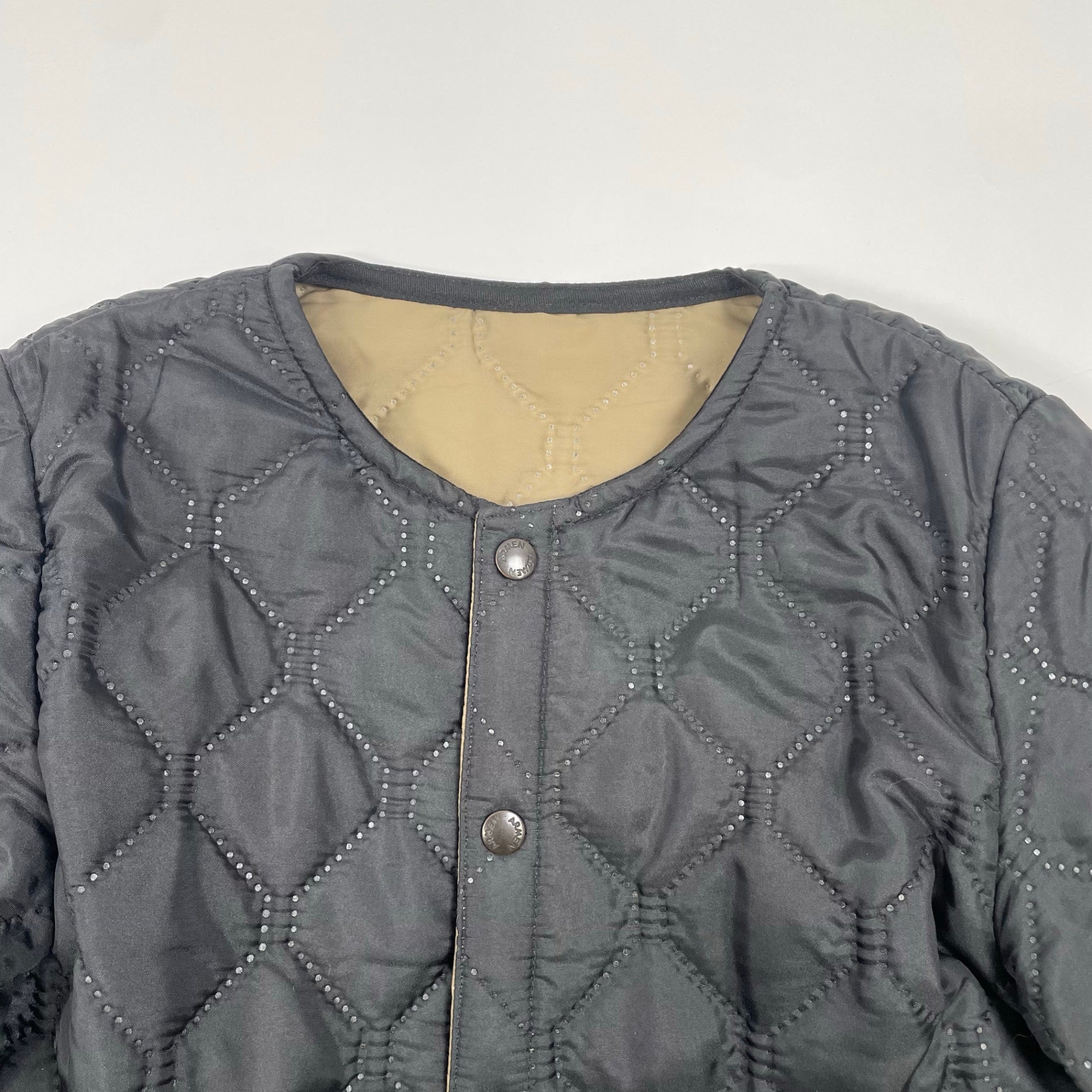 ARMEN アーメン / クルーネックキルティングジャケット 参考定価：35,000程度 SIZE:0